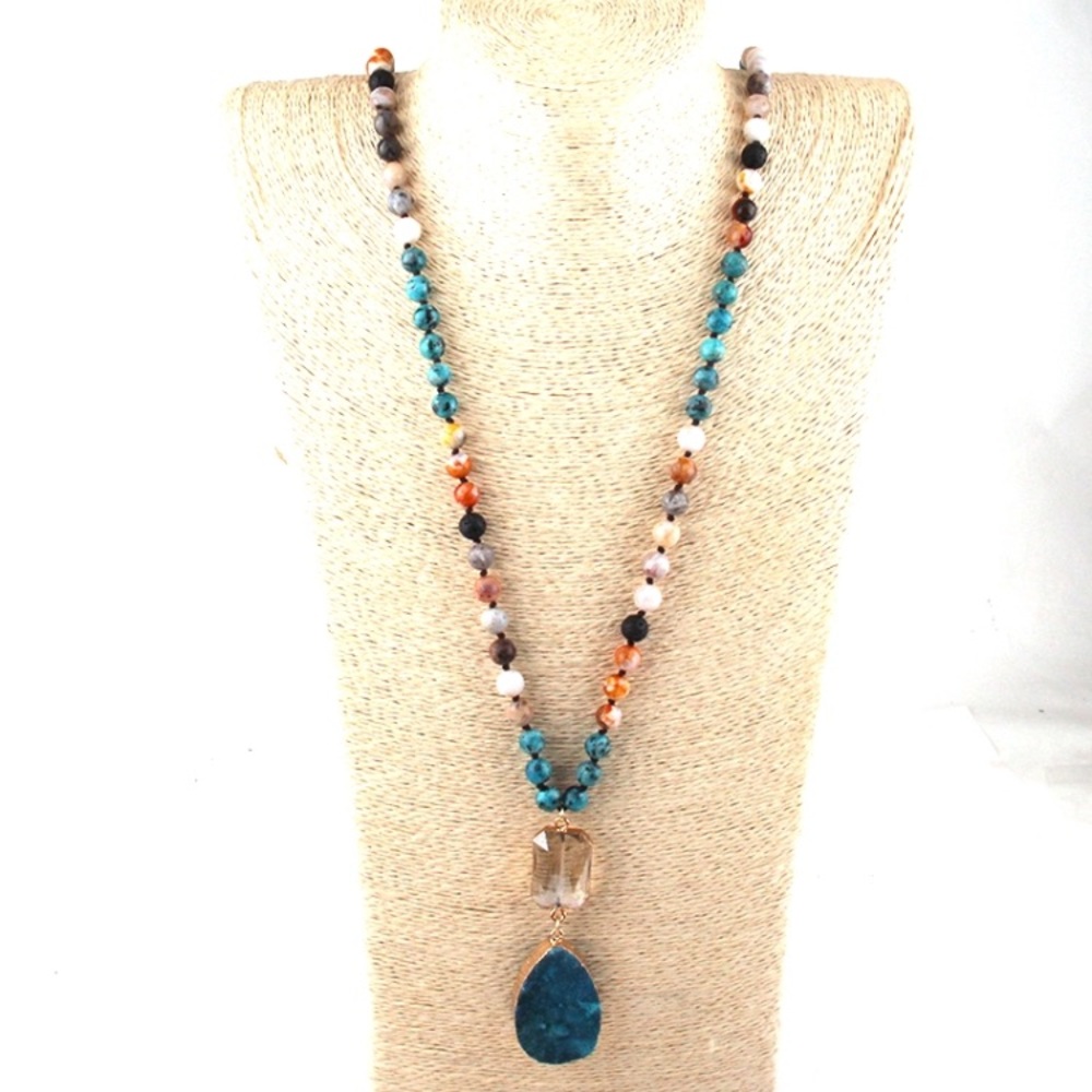 Anthropologie Druzy Quartz Pendant Necklace - Picture 3 of 8